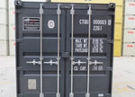 CONTENEDOR DE TRANSPORTE DE 20 PIES GRIS-NUEVO