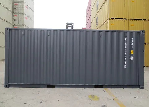 CONTENEDOR DE TRANSPORTE DE 20 PIES GRIS-NUEVO
