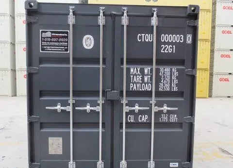 CONTENEDOR DE TRANSPORTE DE 20 PIES GRIS-NUEVO